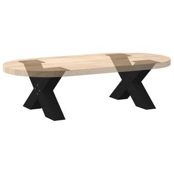 Coffee Table Legs X-Shaped - Black Steel 50x(30-31) cm