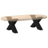 Coffee Table Legs X-Shaped - Black Steel 50x(30-31) cm