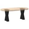 X-Shaped Coffee Table Legs – 2 pcs Black Steel | HipoMarket