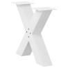 X-Shaped Coffee Table Legs - White Steel (2 pcs) | Hipomarket UK