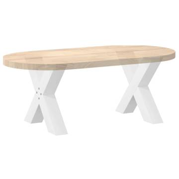 X-Shaped Coffee Table Legs - White Steel (2 pcs) | Hipomarket UK