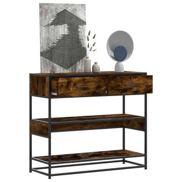 Console Table Smoked Oak 90x35x80 cm - Stylish & Durable