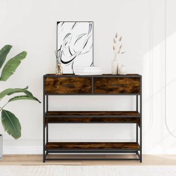 Console Table Smoked Oak 90x35x80 cm - Stylish & Durable