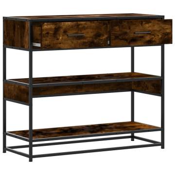 Console Table Smoked Oak 90x35x80 cm - Stylish & Durable