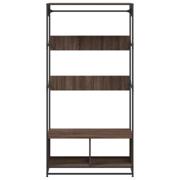 Stylish Brown Oak Wardrobe - 90x50x180 cm Engineered Wood