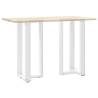 Bar Table Legs T-Shaped 2 pcs White - Durable Steel Design