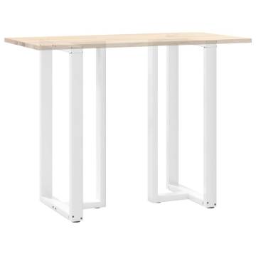 T-Shaped Bar Table Legs - 2 pcs White 60x35 CM - Durable Steel