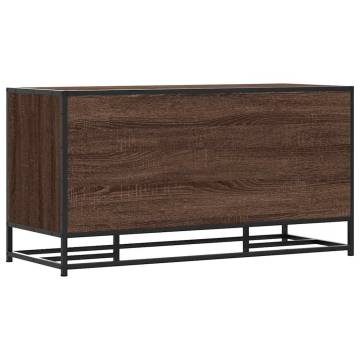 Shoe Bench Brown Oak 100x40 cm | Durable Engineered Wood & Metal