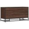 Shoe Bench Brown Oak 100x40 cm | Durable Engineered Wood & Metal