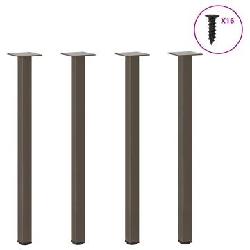 Durable Coffee Table Legs - Natural Steel (72-74 cm) | HipoMarket