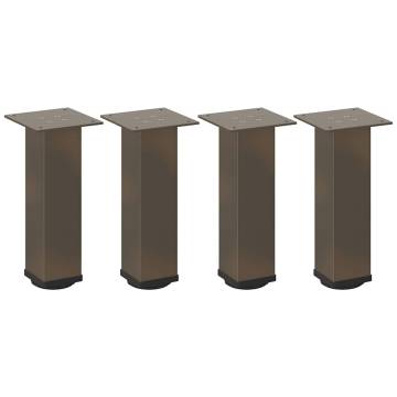 Coffee Table Legs - Natural Steel 42-44 cm | 4 pcs Set