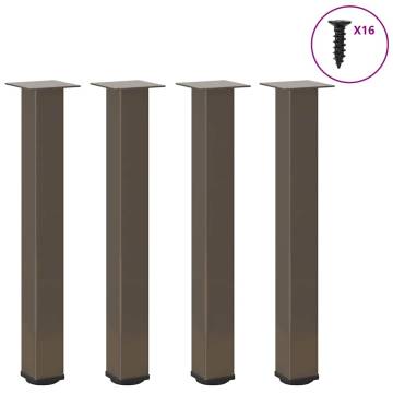 Premium Coffee Table Legs - 4 pcs Natural Steel 72-74 cm