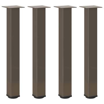 Premium Coffee Table Legs - 4 pcs Natural Steel 72-74 cm