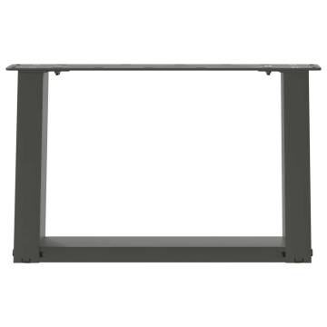 U-Shaped Coffee Table Legs - Anthracite Steel | HipoMarket