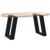 U-Shaped Coffee Table Legs - 2 pcs Black Steel