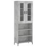 Stylish Highboard Concrete Grey | Durable Engineered Wood