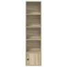 Stylish Bookcase in Sonoma Oak - 31x24x127 cm Engineered Wood