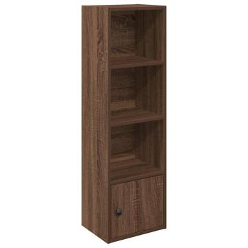 Stylish Brown Oak Bookcase - 31x24x102 cm Engineered Wood