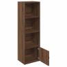 Stylish Brown Oak Bookcase - 31x24x102 cm Engineered Wood