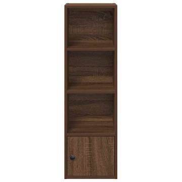 Stylish Brown Oak Bookcase - 31x24x102 cm Engineered Wood