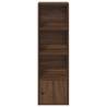 Stylish Brown Oak Bookcase - 31x24x102 cm Engineered Wood