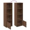 Stylish Brown Oak Bookcase - 31x24x102 cm Engineered Wood