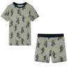 Kids' Pyjamas with Short Sleeves Light Khaki 92 Size 92 (1.5-2y) 