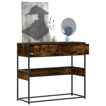 Console Table Smoked Oak 90x35x80 cm - Stylish & Durable