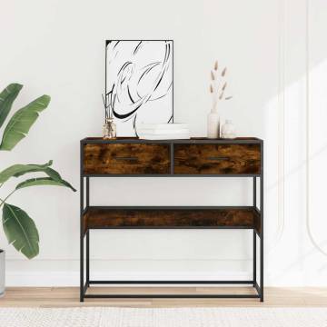 Console Table Smoked Oak 90x35x80 cm - Stylish & Durable