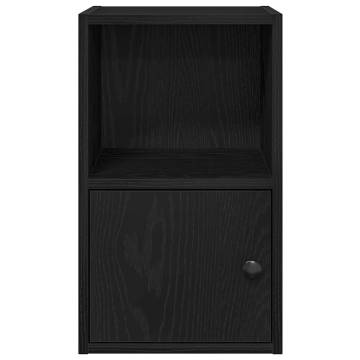 Stylish Black Oak Bookcase - Durable Engineered Wood Storage