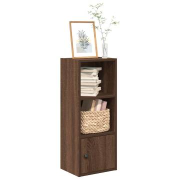 Stylish Brown Oak Bookcase | 31x24x77 cm Engineered Wood