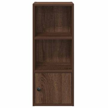 Stylish Brown Oak Bookcase | 31x24x77 cm Engineered Wood