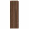 Stylish Brown Oak Bookcase | 31x24x77 cm Engineered Wood