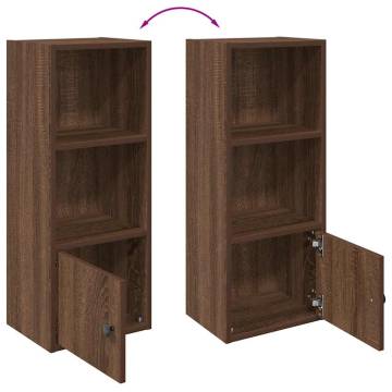 Stylish Brown Oak Bookcase | 31x24x77 cm Engineered Wood