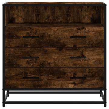 Stylish Drawer Cabinet in Smoked Oak - 70x41x70 cm