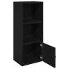 Stylish Black Oak Bookcase - 31x24x77 cm Engineered Wood