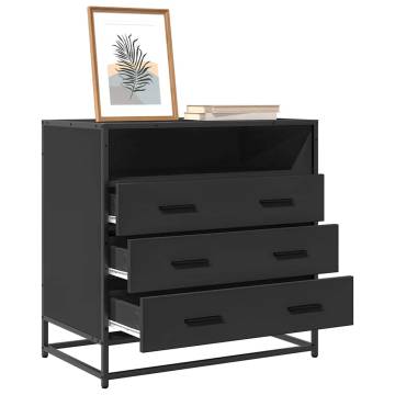 Stylish Black Drawer Cabinet - 70x41x70 cm | HipoMarket