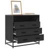  Drawer Cabinet Black 70x41x70 cm Engineered Wood Colour black Quantity in Package 1 