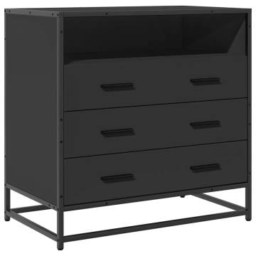 Stylish Black Drawer Cabinet - 70x41x70 cm | HipoMarket