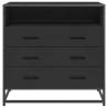 Stylish Black Drawer Cabinet - 70x41x70 cm | HipoMarket