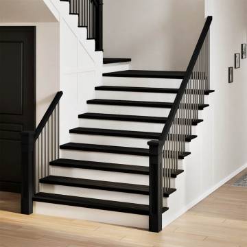 Stair Treads 8 pcs Dark Brown Solid Oak - Buy Online