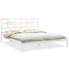 White Solid Wood Bed Frame 180x200 cm Super King Size - Hipomarket