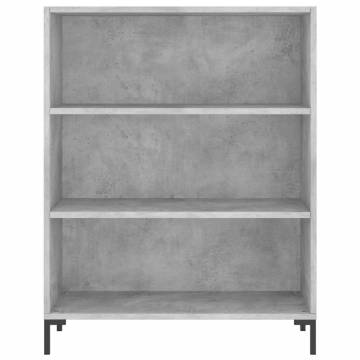 Stylish Highboard Concrete Grey | Durable Engineered Wood