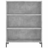 Stylish Highboard Concrete Grey | Durable Engineered Wood