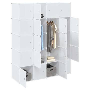 Storage Cube Organiser with 20 Cubes & Hanging Rods | Hipo Market