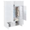  Storage Cube Organiser with 20 Cubes and Hanging Rods PP Colour white Number of 20 