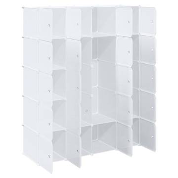 Storage Cube Organiser with 20 Cubes & Hanging Rods | Hipo Market