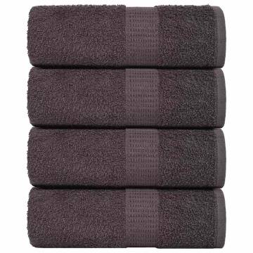 Guest Towels 4 pcs Anthracite 30x50 cm - 100% Cotton