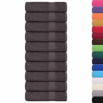 Hand Towels 50 pcs Anthracite 50x100 cm 100% Cotton | HipoMarket