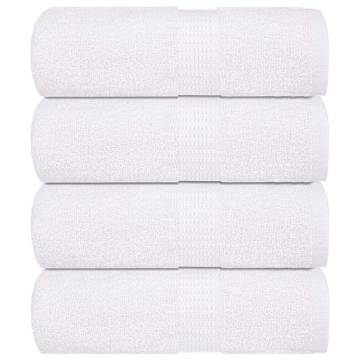 Guest Towels - 4 pcs White 30x50 cm 100% Cotton | Hipomarket